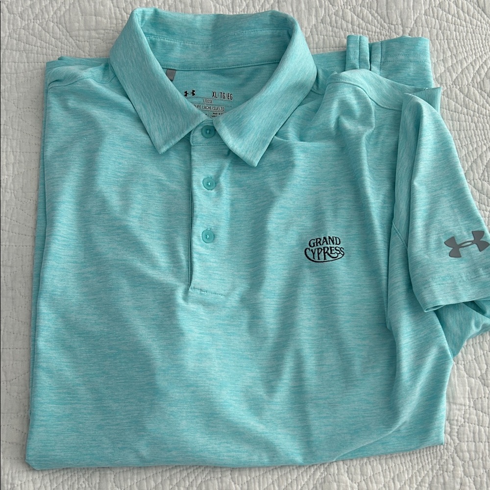 Under Armour Teal Polo Shirt with Grand Cypress Logo